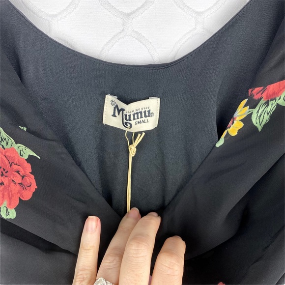 NWT SMYM MuMu Bombshell Dress Mini in Falling Floral Babydoll Flowy Small - Picture 7 of 11